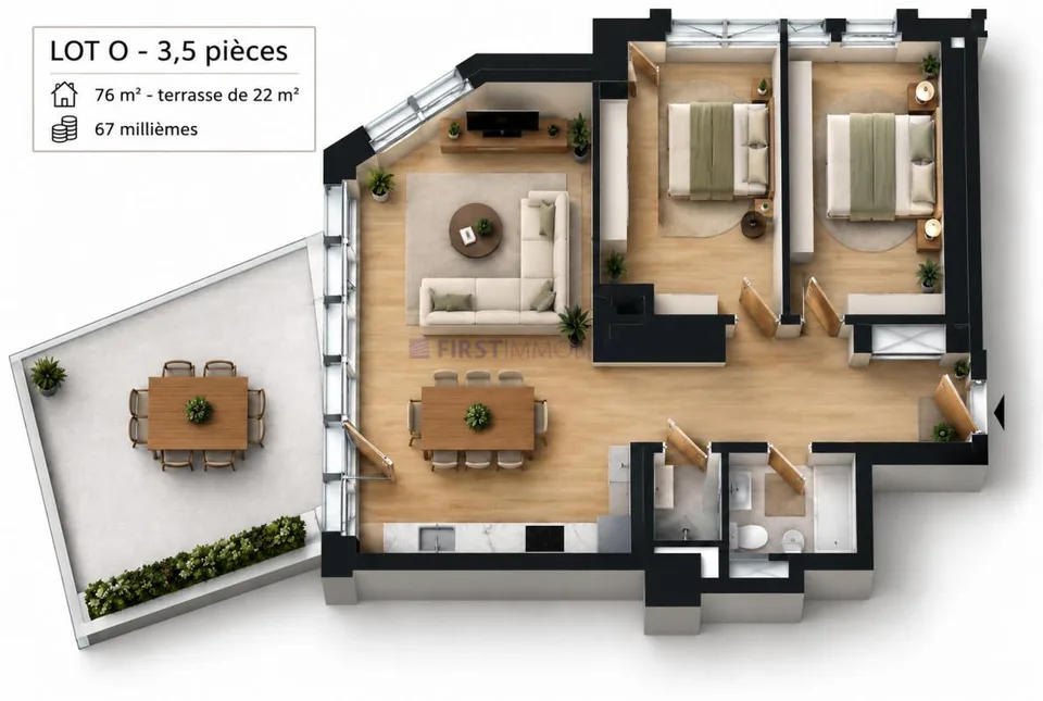 Villars - Chesières - PPE LOT O - CHF 395'000.- – Foto 15 von 15