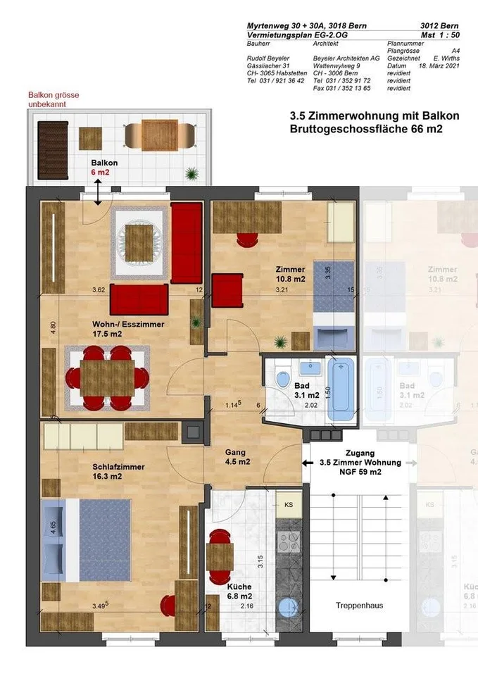 Ruhige Wohnung mit Balkon Nähe Zentrum Bümpliz