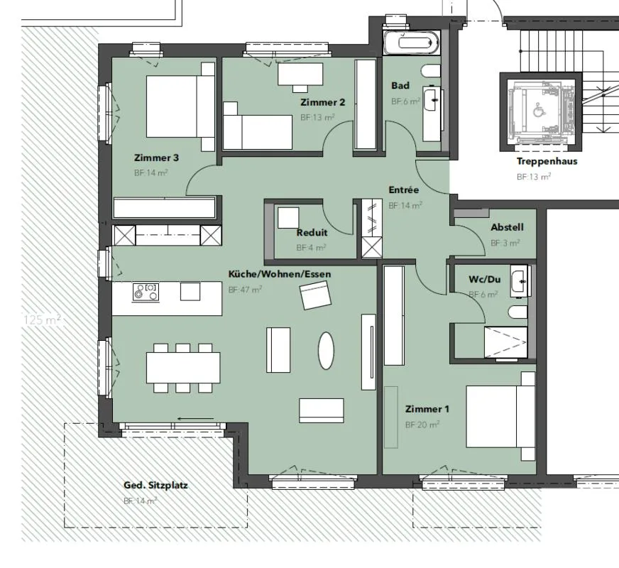 Exklusive 4.5-Zimmer-Neubauwohnung im Eigentumsstandard mit grosszü...