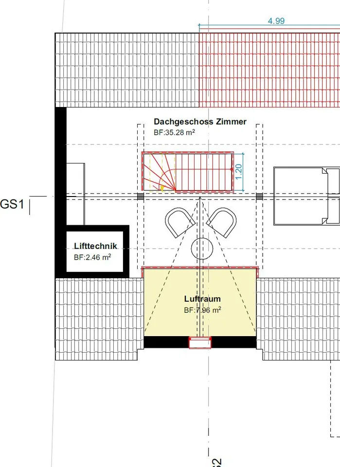 Kernsanierte Dachwohnung mit Galerie, Balkon und direktem Lift