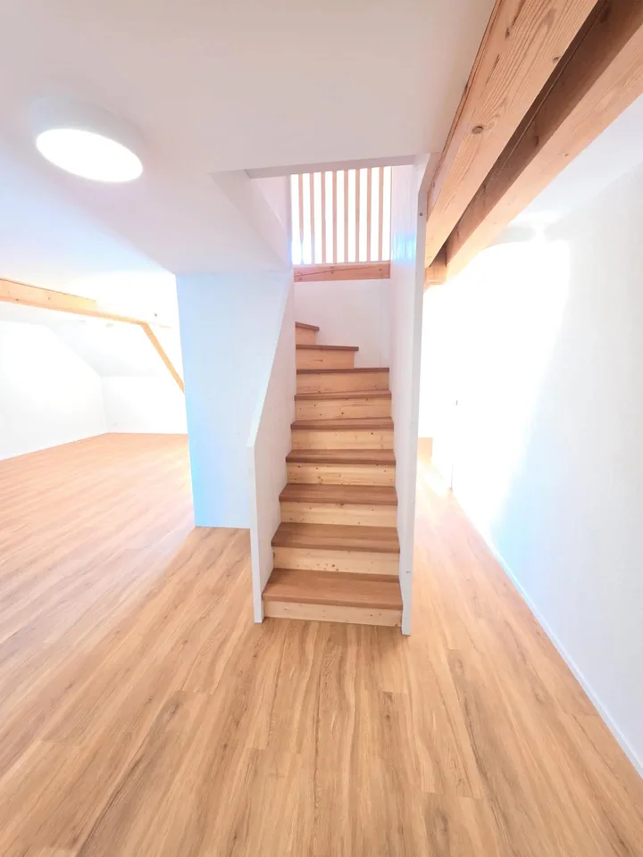 Kernsanierte Dachwohnung mit Galerie, Balkon und direktem Lift