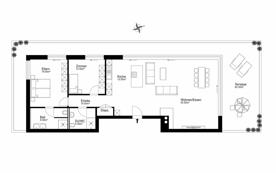 Grand appartement de 3,5 pièces avec terrasse et vue sur le lac – photo 12 sur 23