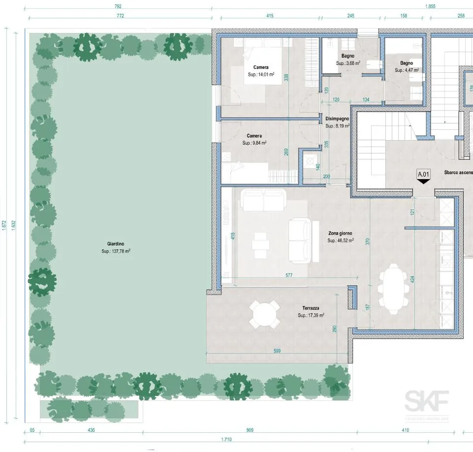BELLINZONA - NUOVO 3.5 LOCALI CON GRANDE GIARDINO