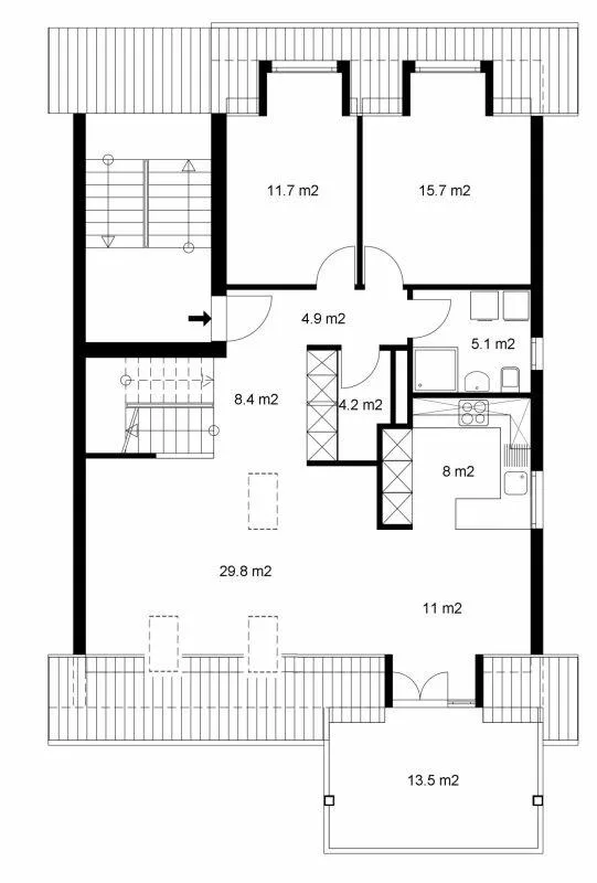 Grosse Dach-Maisonettewohnung mit Fernsicht – Foto 15 von 17