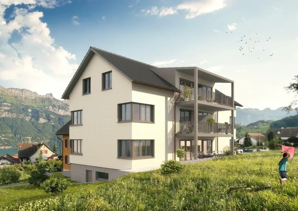 Edificio nuovo - lusso puro! Appartamento giardino 4,5 locali sopra il lago di Walensee – foto 2 di 7