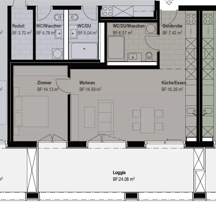 Neuwertige Wohnung