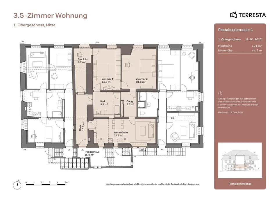 Erstvermietung: viel Raum in Elsau, nicht alltägliche 3.5-Zimmer – Foto 8 von 9