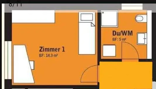grosses WG-Zimmer mit eigenem Bad & Seesicht