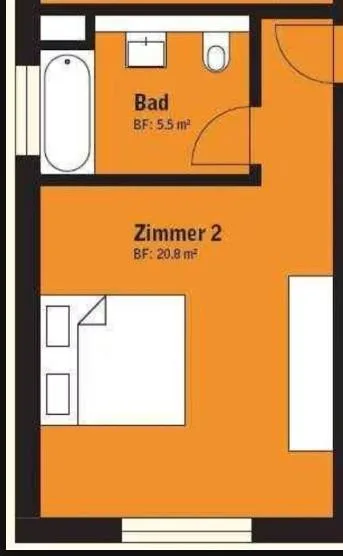 grosses WG-Zimmer mit eigenem Bad & Seesicht
