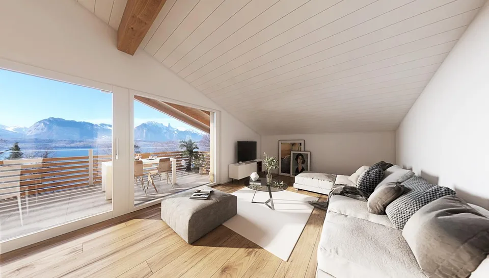 Neubau 4.5 Zimmer-Dachwohnung in Gunten – Foto 3 von 9