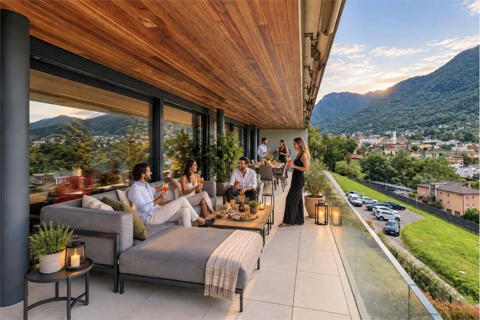 Panoramisches Dachgeschoss mit großer Terrasse und Seeblick – Foto 13 von 13