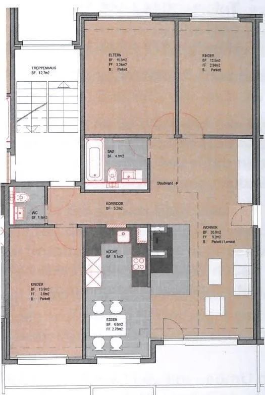 4.5 Zi-Attikawohnung (104 m²) mit grosser Terrasse – photo 12 of 12
