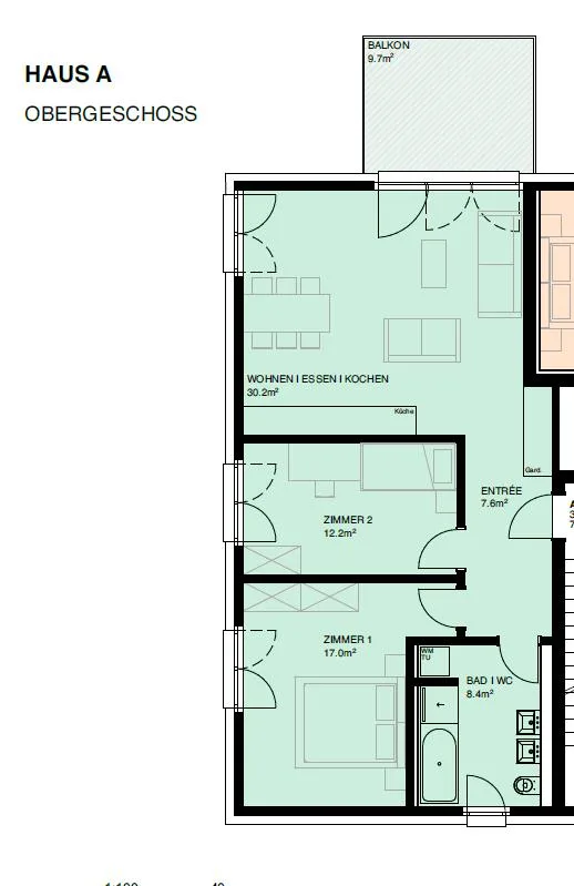 3.5 Zimmer Neubauwohnung! Modern, zentral und im Grünen! – foto 10 di 10