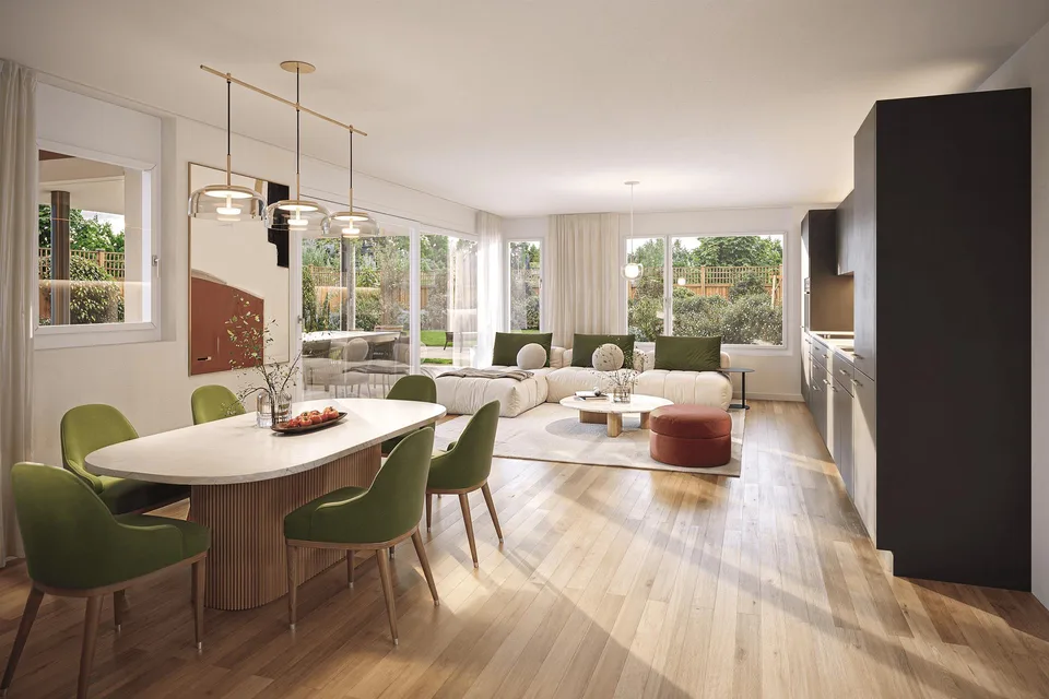 Stilvolle 3.5-Zimmerwohnung im Neubauprojekt AFFINO – Foto 2 von 6