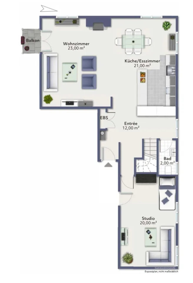 4.5 Zimmer Maisonette Wohnung mit Panorama Blick übers Rheintal zu ... – photo 15 sur 16