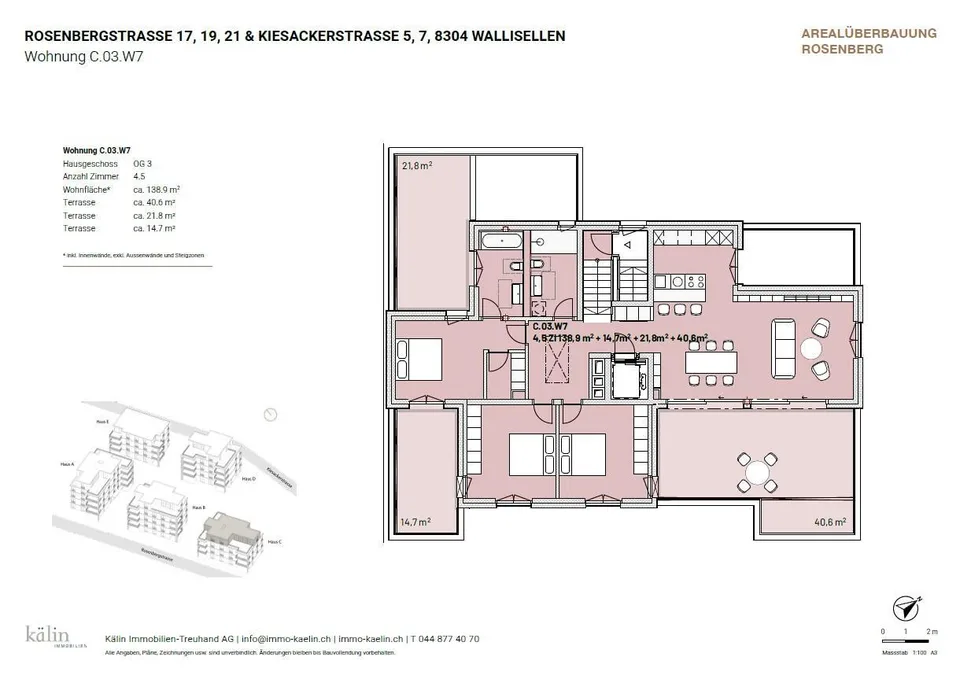 Arealüberbauung Rosenberg · Attikawohnung · Erstbezug ab Februar – photo 5 sur 6
