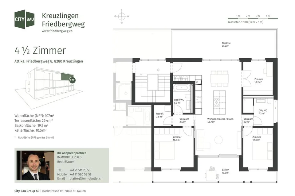 Moderne Attikawohnung mit Seesicht – Foto 8 von 8