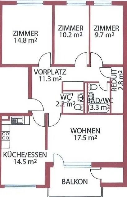 Familienwohnung im Fraumattquartier – Foto 10 von 10