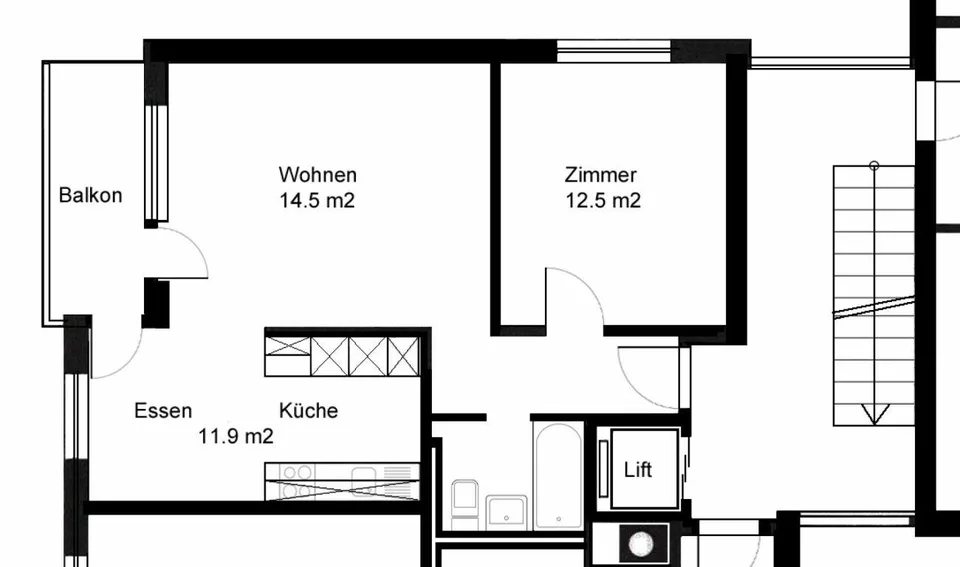 Helle 2.5 Zimmerwohnung an ruhiger Lage – photo 7 sur 7