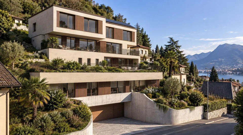 Bissone: terreno con vista lago e progetto per esclusiva residenza ... – photo 4 of 12