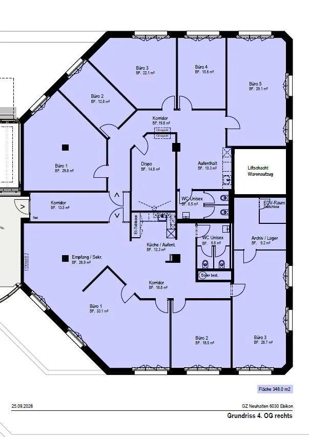 Repräsentative Bürofläche mit 348 m² in Ebikon – photo 14 of 14