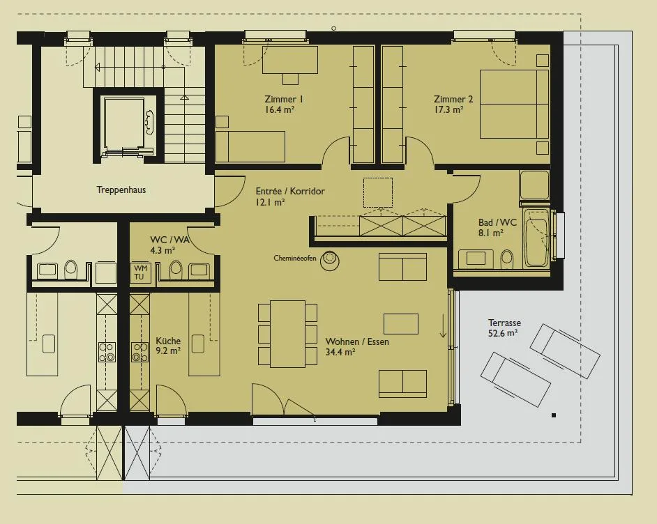 Schöne, moderne 3.5-Zimmer-Attika-Wohnung im Wohnpark Leuenfeld – foto 14 di 14