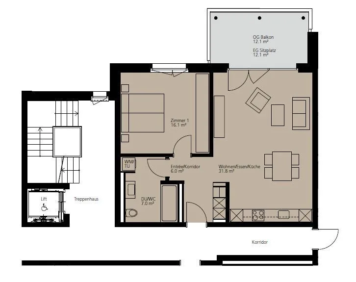 2.5 Zimmer Wohnung in Egerkingen – Foto 10 von 10
