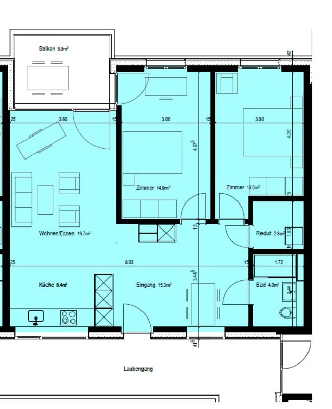 Appartamento 3.5 locali, 2° piano – foto 5 di 5