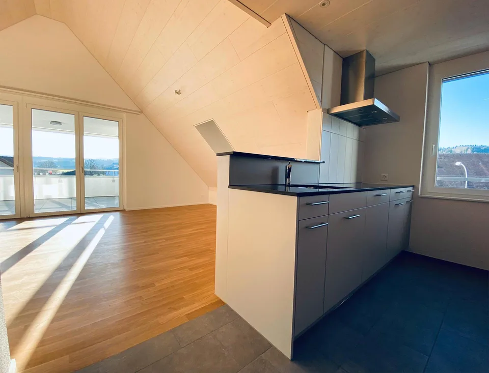 Grosszügige 2.5-Zimmer-Dachwohnung mit Balkon in Nebikon – Foto 2 von 7