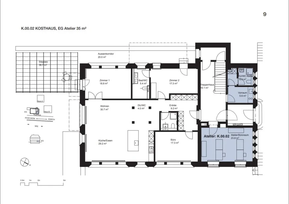 Atelier dans un bâtiment classé avec vue sur le lac et les montagnes – photo 9 sur 9