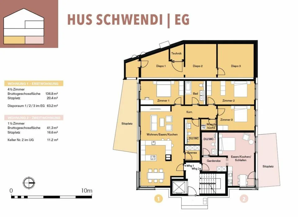 1.5-Zimmer-Wohnung ZWEITWOHNSITZ – Foto 7 von 8