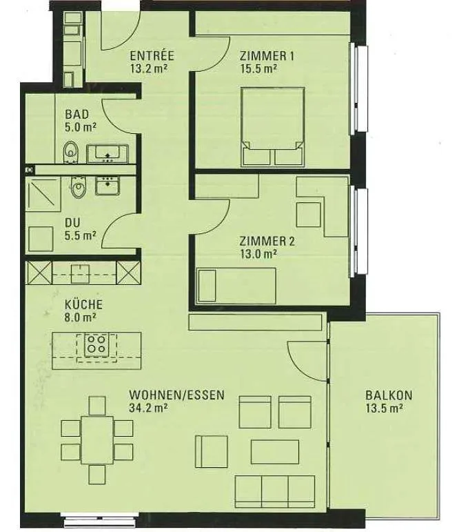 Moderne Wohnung im Grünen – Foto 7 von 7