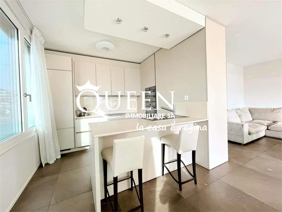 Lugano-Cassarate: luxurious 4.5 rooms, 150 sqm, loggia, lake view – photo 8 of 13
