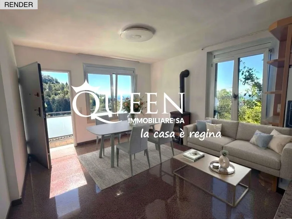 Sagno: maison panoramique avec 5,5 pièces, ascenseur et grand jardin – photo 3 sur 13