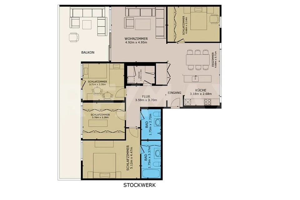 Grosszügig, modern und vermietet 5.5-Zimmer-Eigentumswohnung als Kapitalanlage – Foto 13 von 13