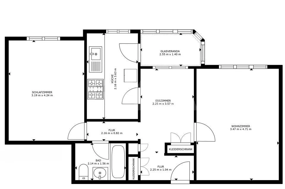 Helles und gemütliches Zuhause mit Balkon, 2.5 Zimmerwohnung – Foto 5 von 12