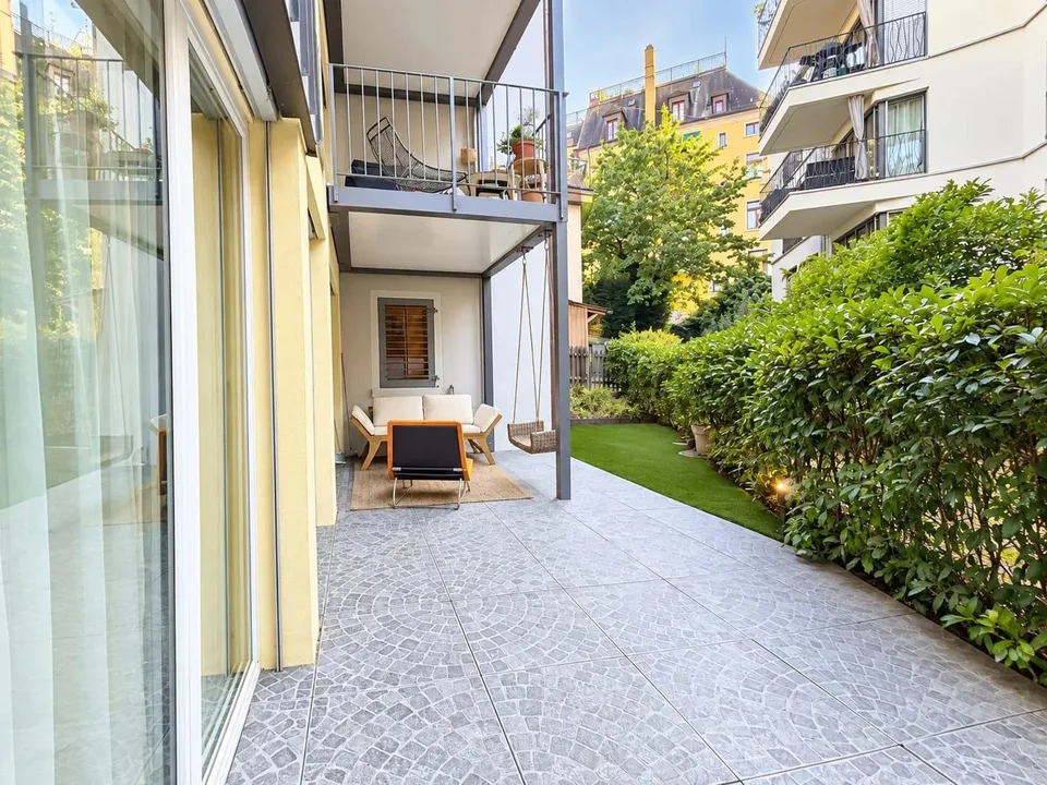 Hochwertige möblierte 2.5-Zimmer-Gartenwohnung an der Beckenhofstrasse in Zürich – Foto 12 von 13