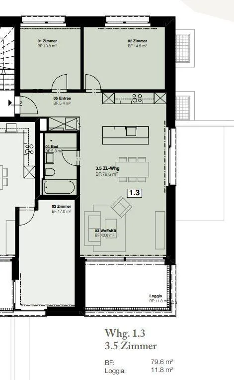 3.5 Zimmerwohnung mit Blick über Winterthur – foto 8 di 8