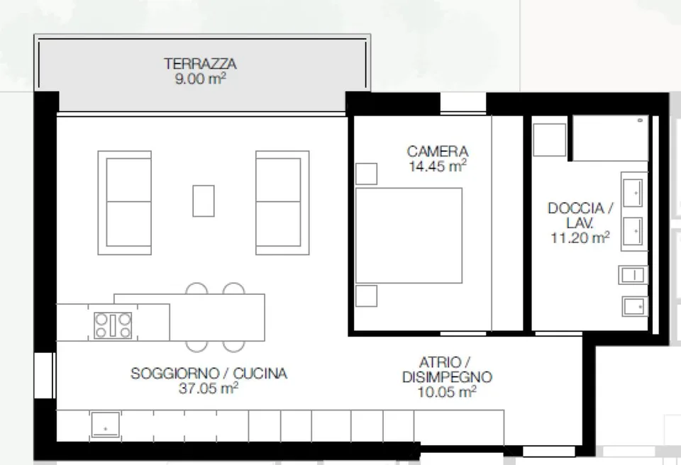 Luminoso 2.5 locali di alto standing con generosa terrazza coperta – Foto 3 von 10