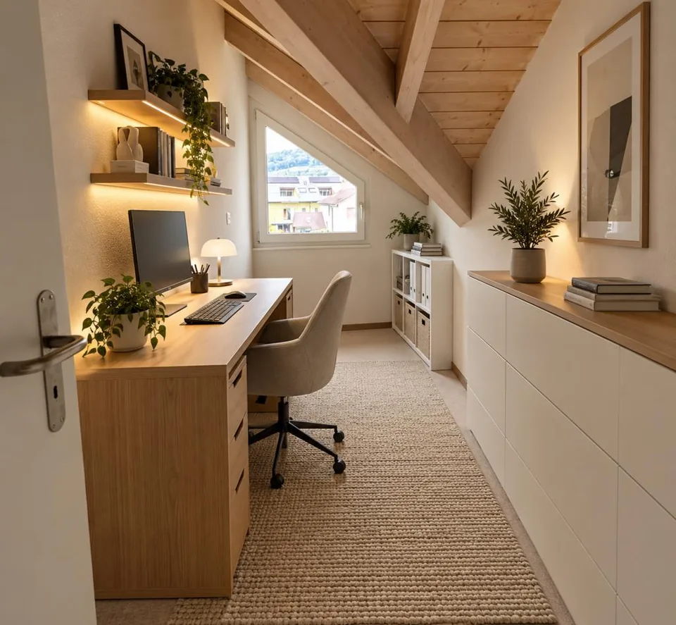 Grosszügige 3.5-Zimmer-Dachwohnung mit kleinem Büro/Abstellraum – Foto 7 von 11