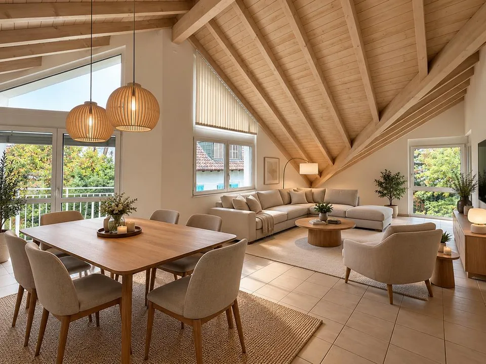 Grosszügige 3.5-Zimmer-Dachwohnung mit kleinem Büro/Abstellraum – Foto 4 von 11