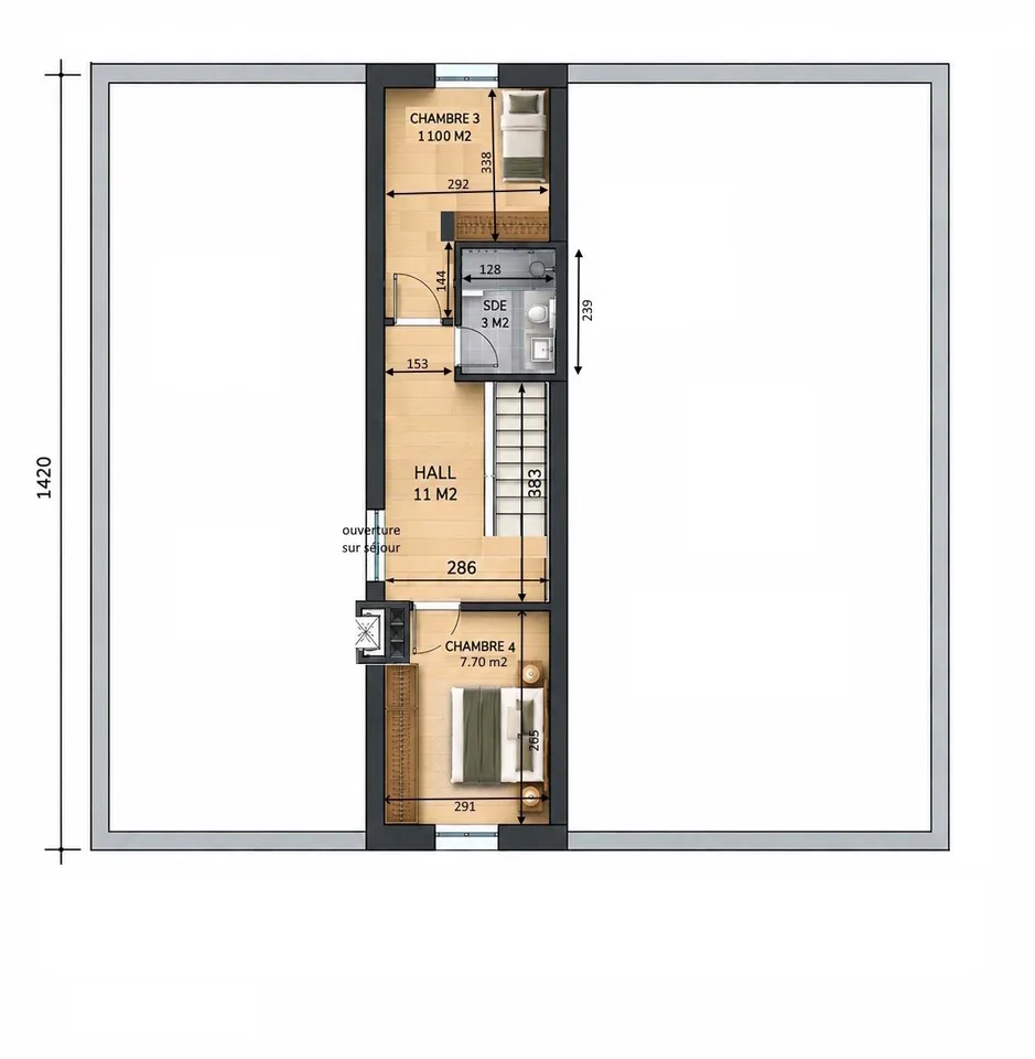 Choëx, duplex de 5.5 pièces dans les combles – photo 12 sur 12
