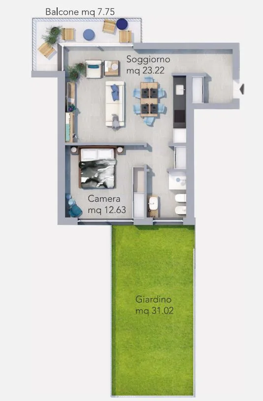 Nuovo appartamento con giardino in piccola moderna palazzina – photo 7 sur 9
