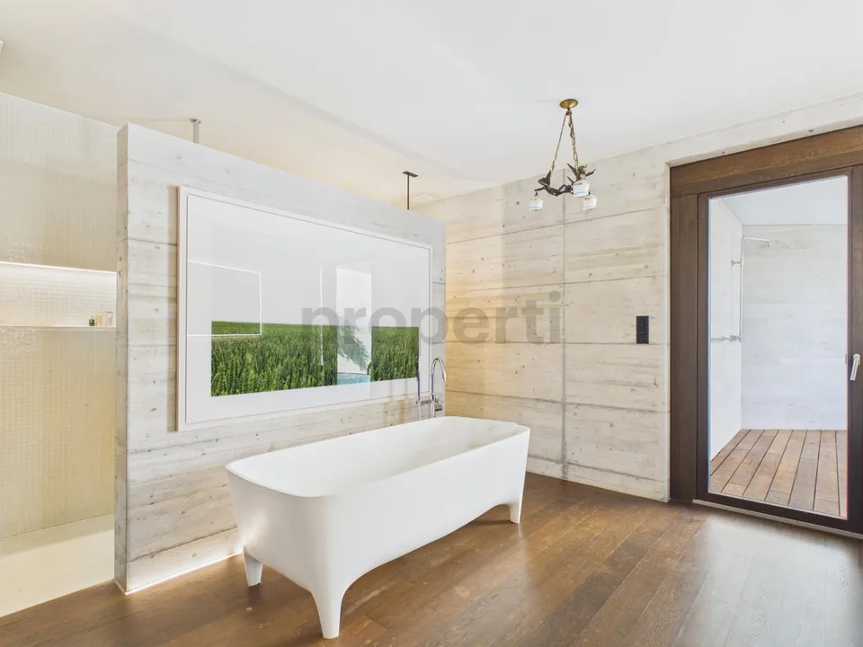 Exklusive Terrassenwohnung mit Blick ins Grüne und auf die Limmat, eine Oase mit privatem Pool und grosszügigen Räumlichkeiten – Foto 9 von 27