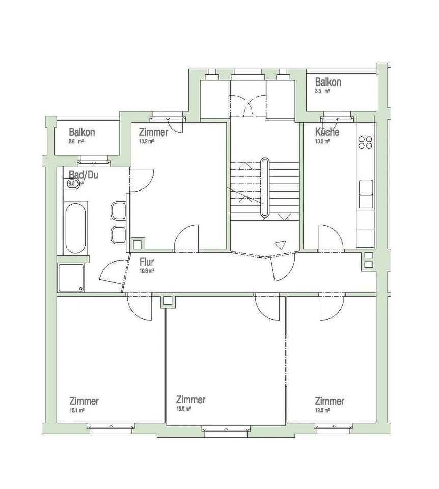 Charming 4-room apartment with two balconies – photo 11 of 11