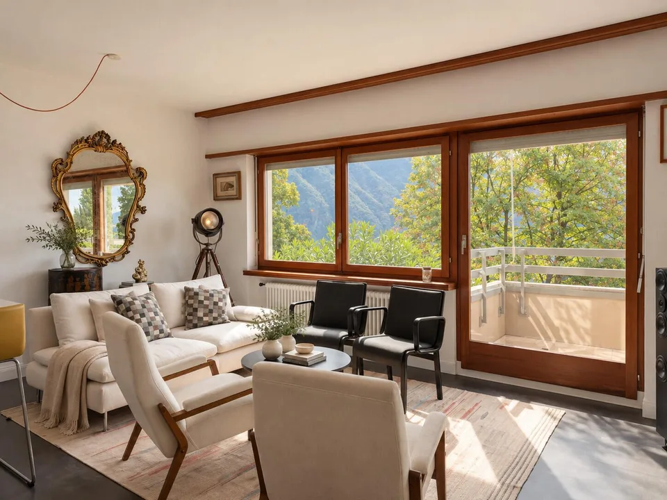 ELEGANTE 3.5 LOCALI CON TERRAZZA E VISTA LAGO A RUVIGLIANA – photo 2 sur 10