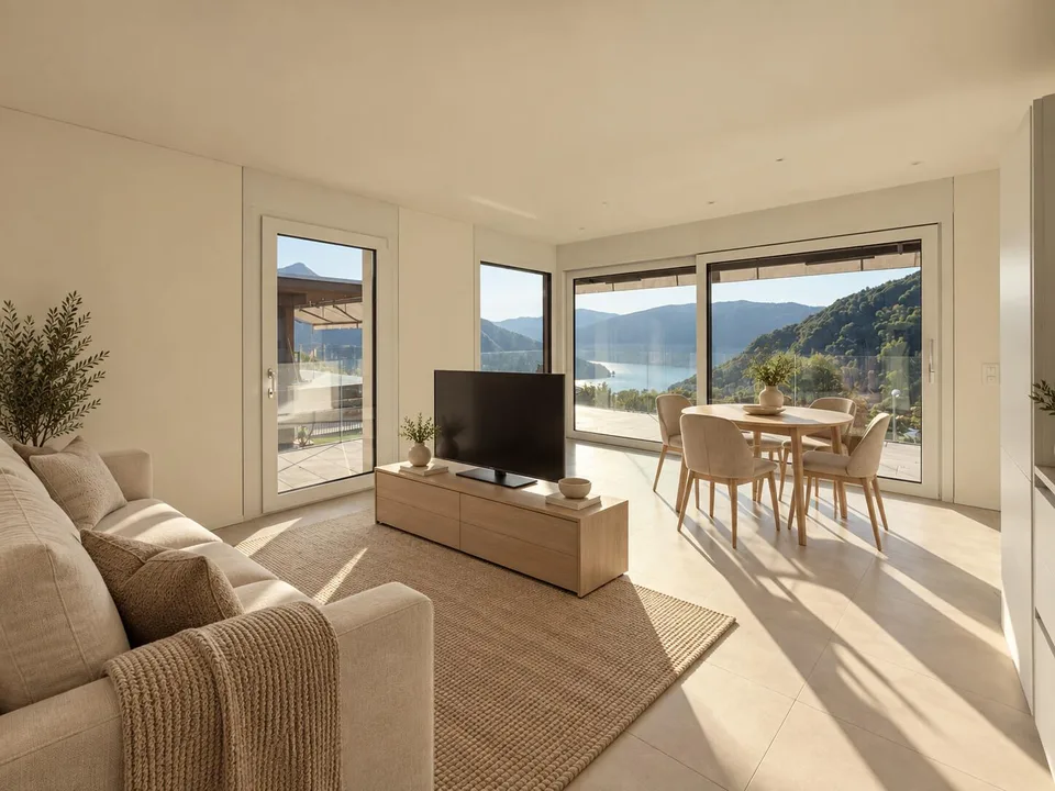 NUOVO ATTICO 2.5 LOCALI CON TERRAZZA VISTA LAGO A ROVIO – foto 2 di 12