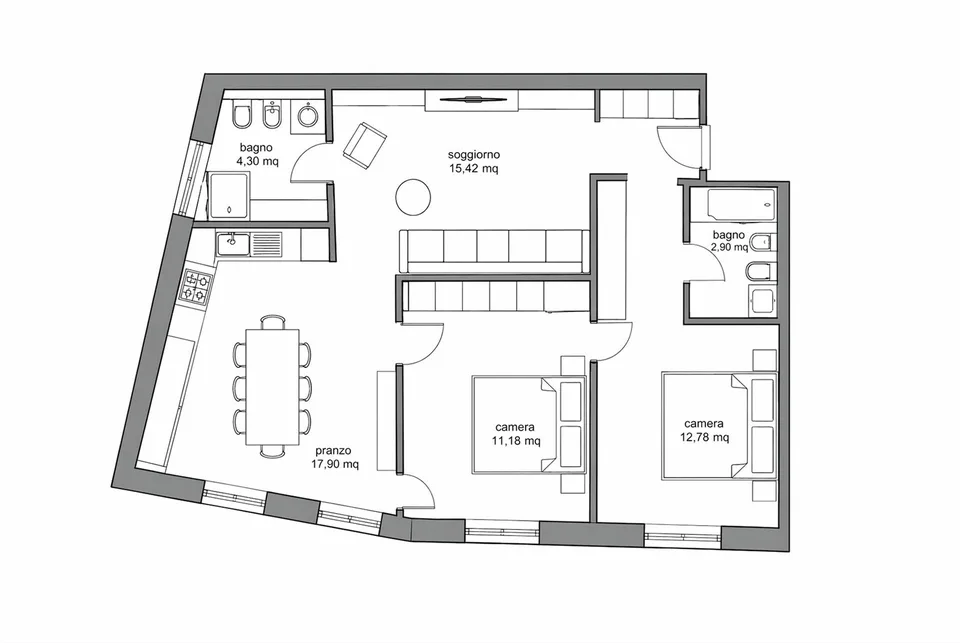 OCCASION - SPACIEUX ET CONFORTABLE 3.5 PIÈCES AU CENTRE DE LUGANO – photo 6 sur 6