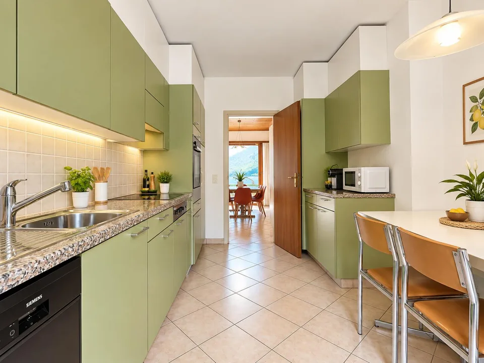 Mieten Sie 5.5 Zimmer mit Garten und Seeblick in Melano – Foto 4 von 10