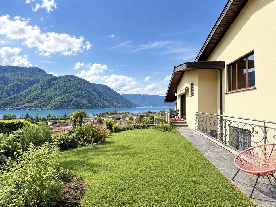 Mieten Sie 5.5 Zimmer mit Garten und Seeblick in Melano – Foto 9 von 10